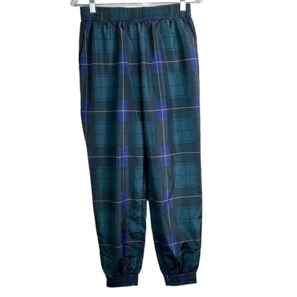 Forever 21 Womens Blackwatch Plaid Joggers Green Size Small